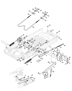 Deck Lift Diagram and Parts List for Z-FORCESZ60 (53FJD-53FJD050)(2015) Cub Cadet Lawn Tractor